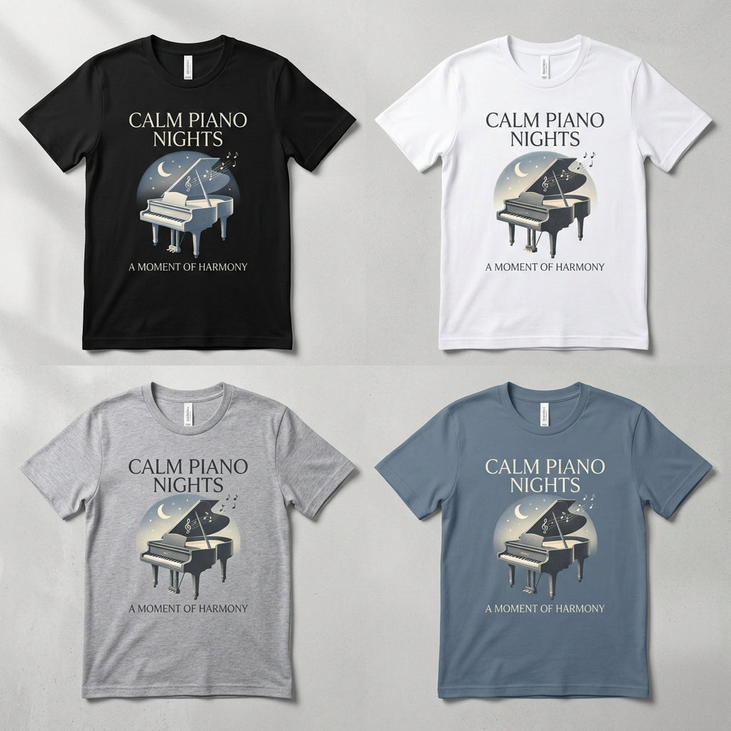 Calm Piano Nights — A Moment of Harmony Tee — design 2