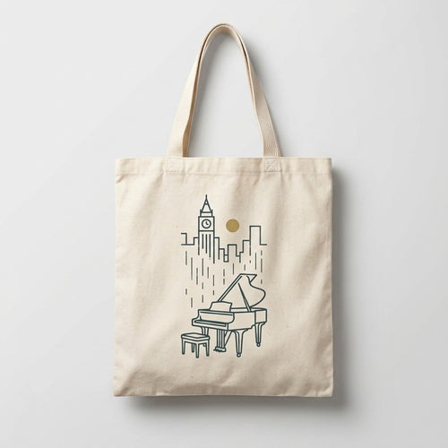 Calm Piano Nights — Anxiety Rain Tote