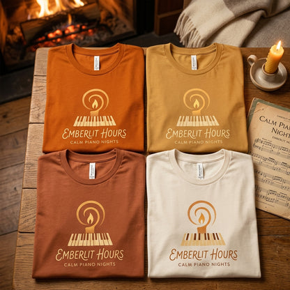 Calm Piano Nights — Emberlit Hours Tee — design 2