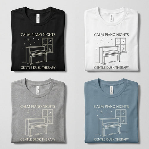 Calm Piano Nights — Gentle Dusk Therapy Tee
