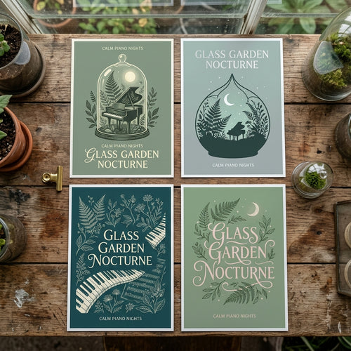 Calm Piano Nights — Glass Garden Nocturne Poster