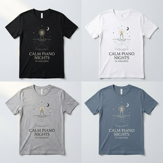 Calm Piano Nights — In Stillness Tee — design 1