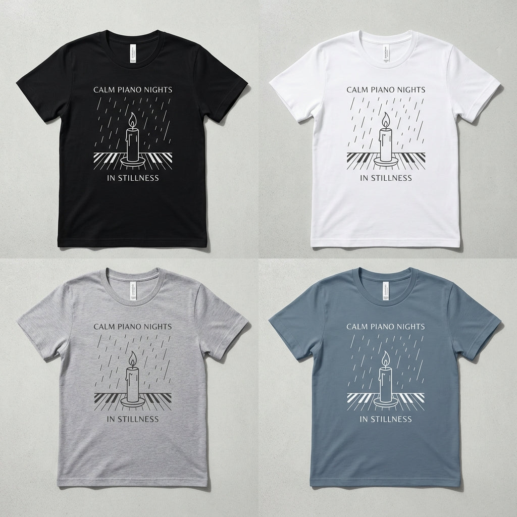 Calm Piano Nights — In Stillness Tee — design 2