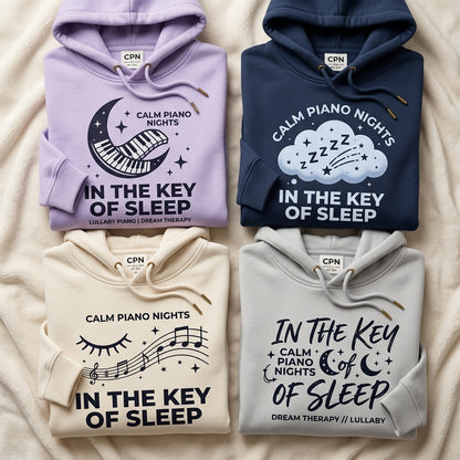 Calm Piano Nights — In the Key of Sleep Hoodie — design 2