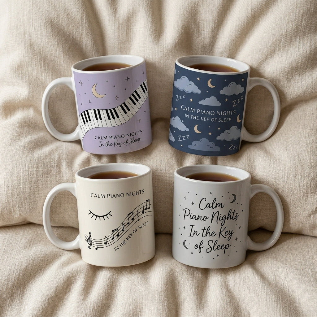 Calm Piano Nights — In the Key of Sleep Mug — design 2