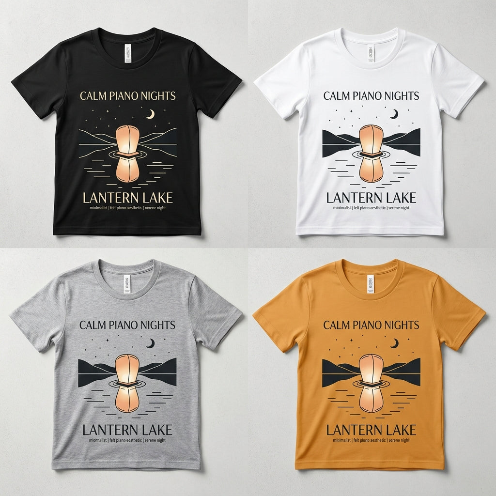 Calm Piano Nights — Lantern Lake Tee — design 1