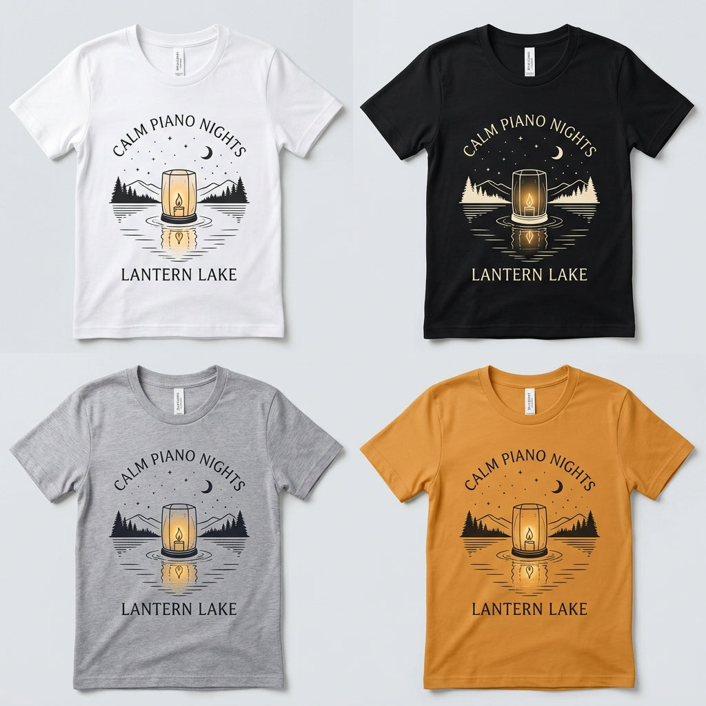 Calm Piano Nights — Lantern Lake Tee — design 2