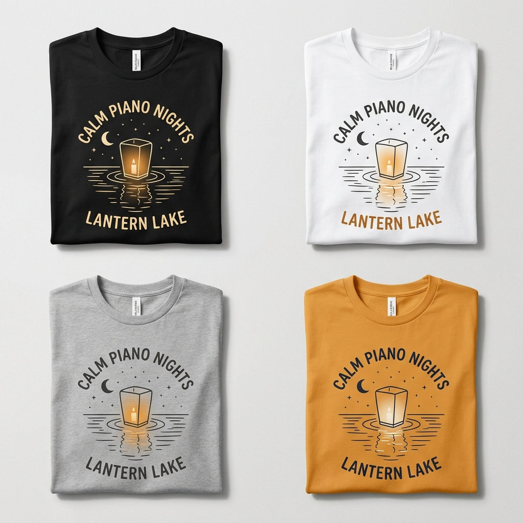 Calm Piano Nights — Lantern Lake Tee — design 3