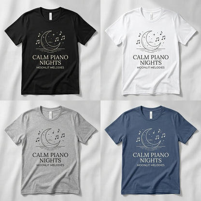 Calm Piano Nights — Moonlit Melodies Tee — design 2