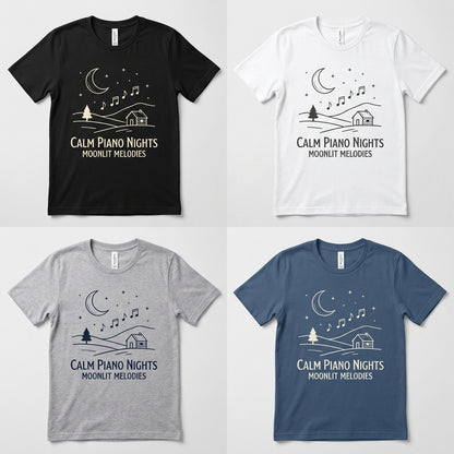 Calm Piano Nights — Moonlit Melodies Tee — design 3