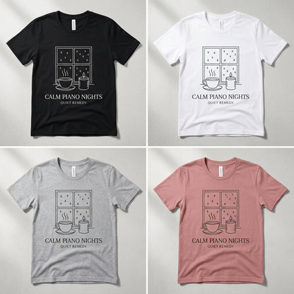 Calm Piano Nights — Quiet Remedy Tee — design 1