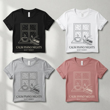Calm Piano Nights — Quiet Remedy Tee — design 3