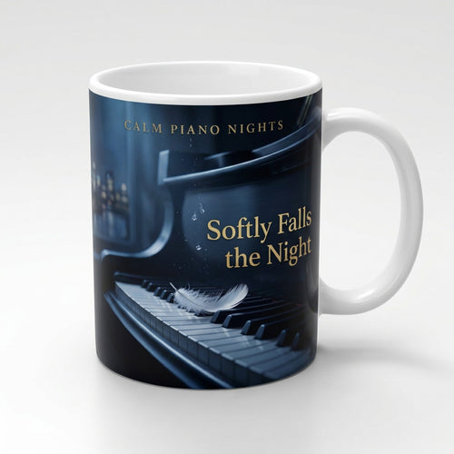 Calm Piano Nights — Softly Falls the Night Mug