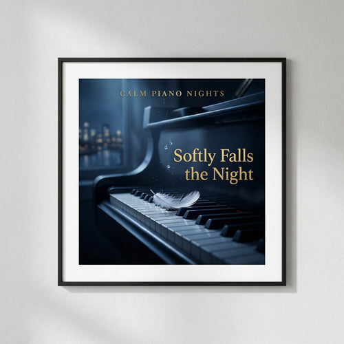 Calm Piano Nights — Softly Falls the Night Poster