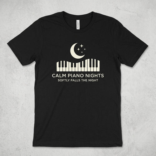 Calm Piano Nights — Softly Falls the Night Tee