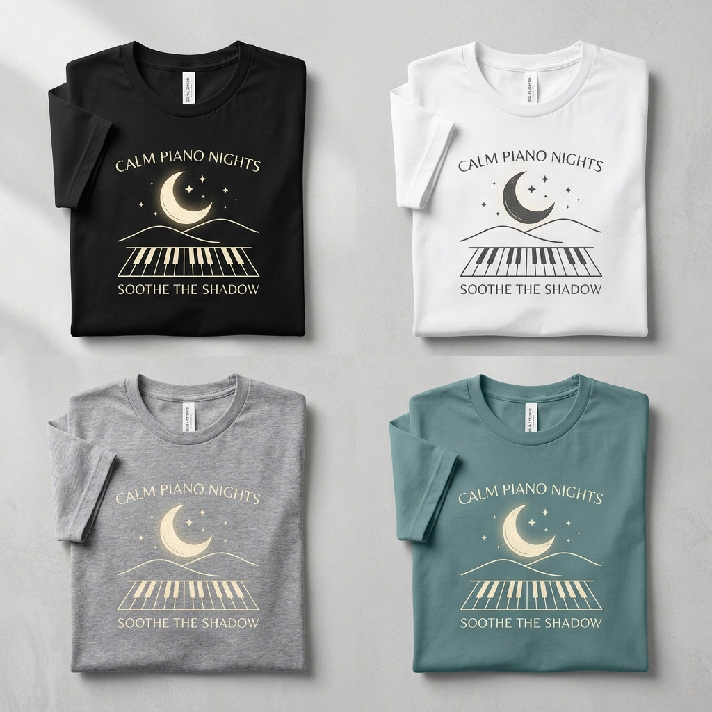 Calm Piano Nights — Soothe The Shadow Tee — design 2