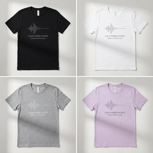 Calm Piano Nights — Where Tension Fades Tee — design 1
