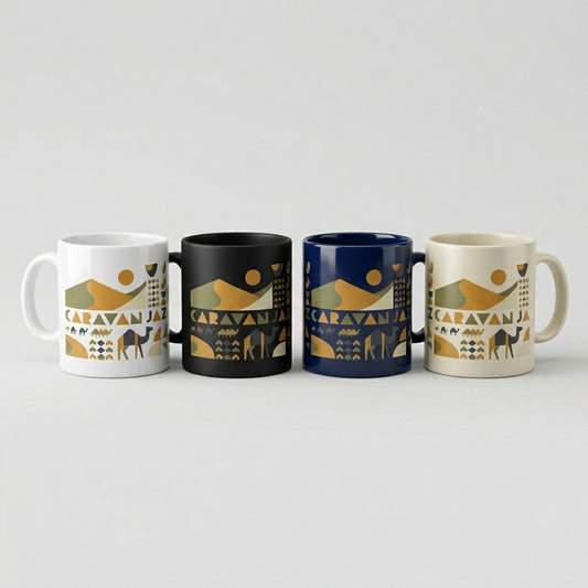 Caravan Jazz — Amber Transmissions Mug — design 1