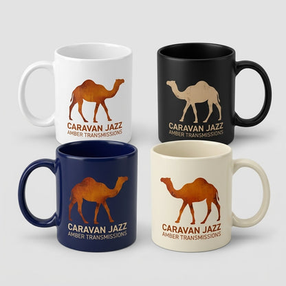 Caravan Jazz — Amber Transmissions Mug — design 2