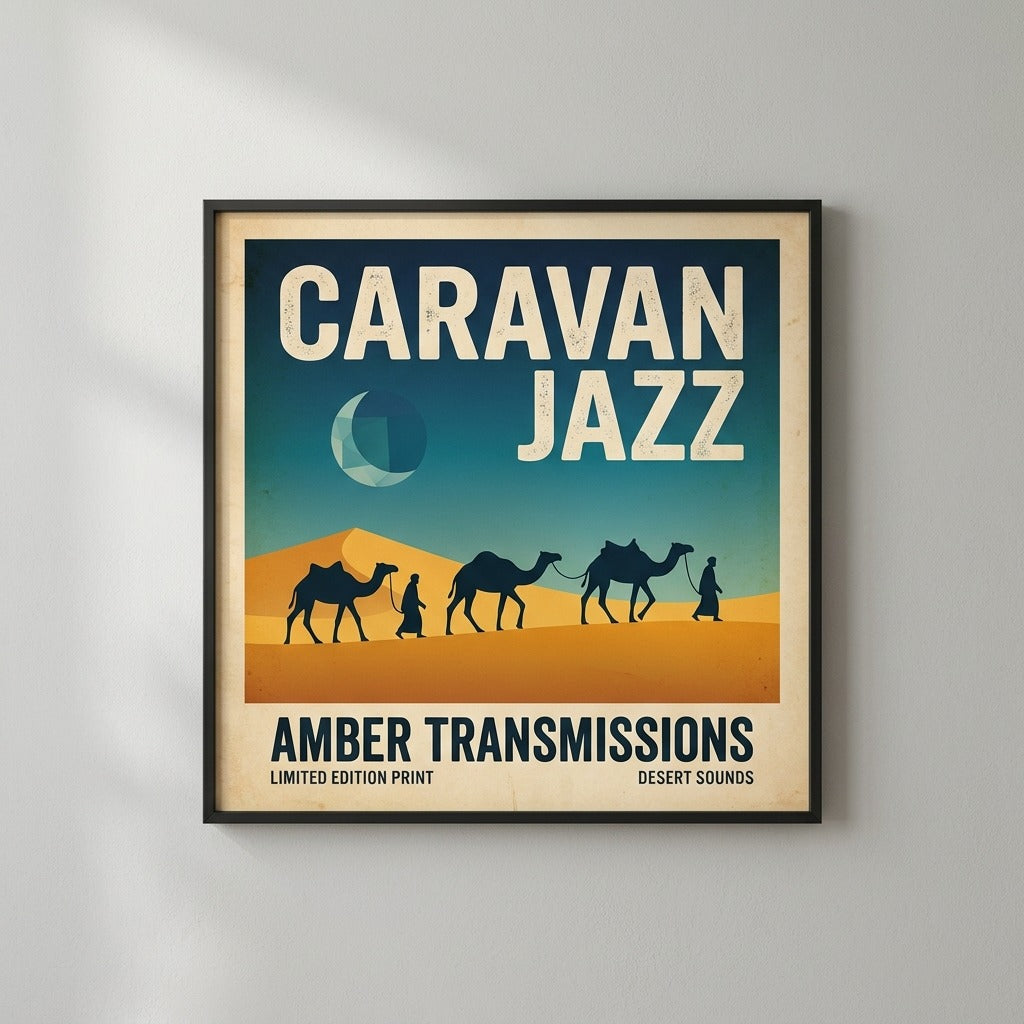 Caravan Jazz — Amber Transmissions Poster — design 2