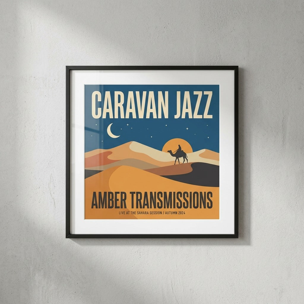 Caravan Jazz — Amber Transmissions Poster — design 4