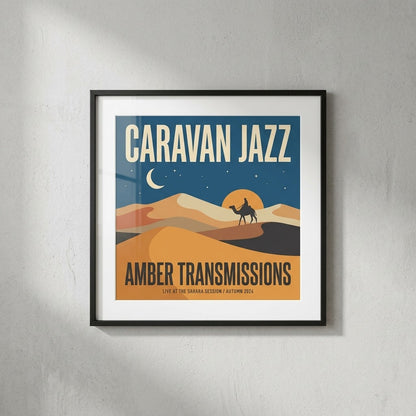 Caravan Jazz — Amber Transmissions Poster — design 4