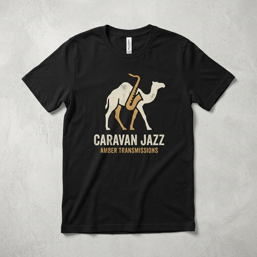 Caravan Jazz — Amber Transmissions Tee — design 2