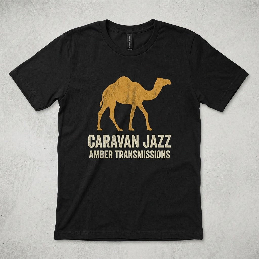 Caravan Jazz — Amber Transmissions Tee — design 4