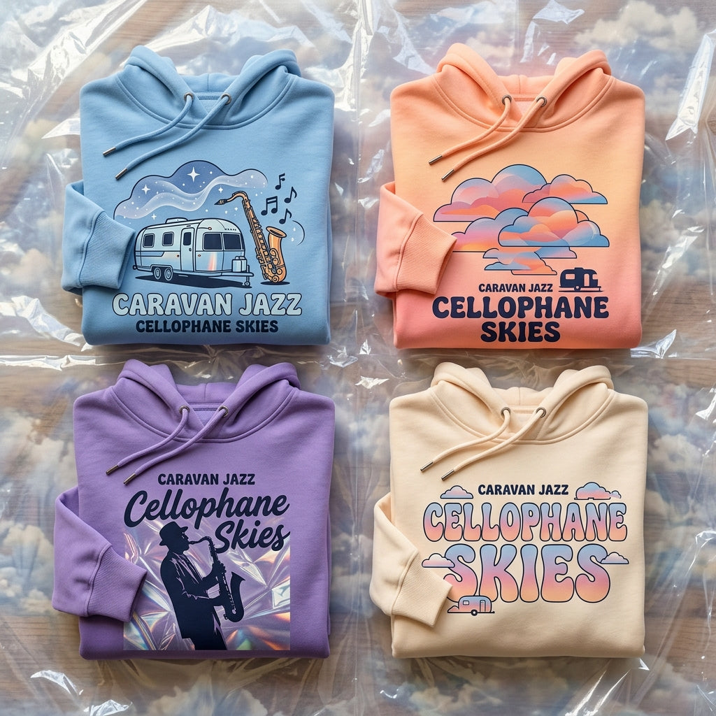 Caravan Jazz — Cellophane Skies Hoodie — design 2
