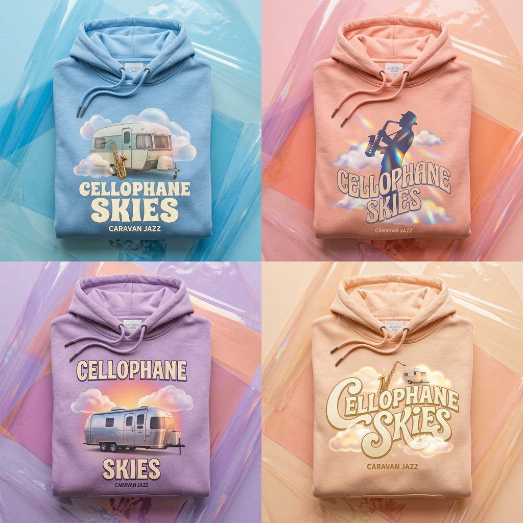 Caravan Jazz — Cellophane Skies Hoodie — design 3