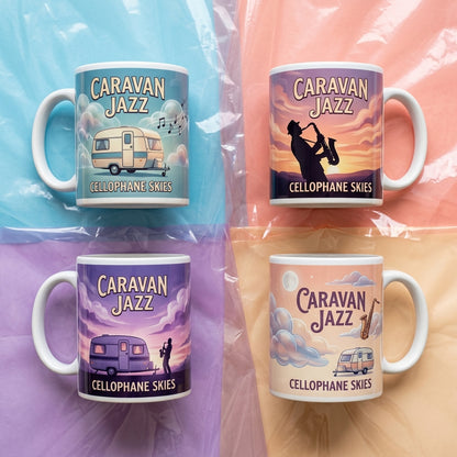 Caravan Jazz — Cellophane Skies Mug — design 3