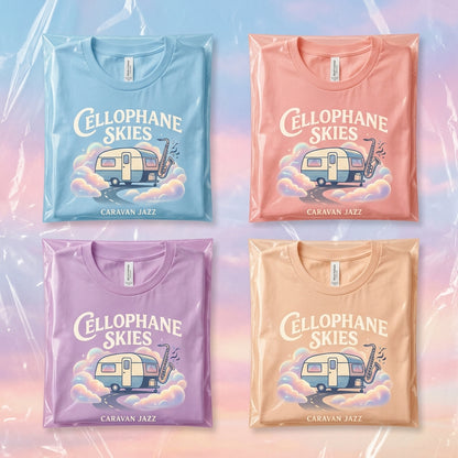 Caravan Jazz — Cellophane Skies Tee — design 2