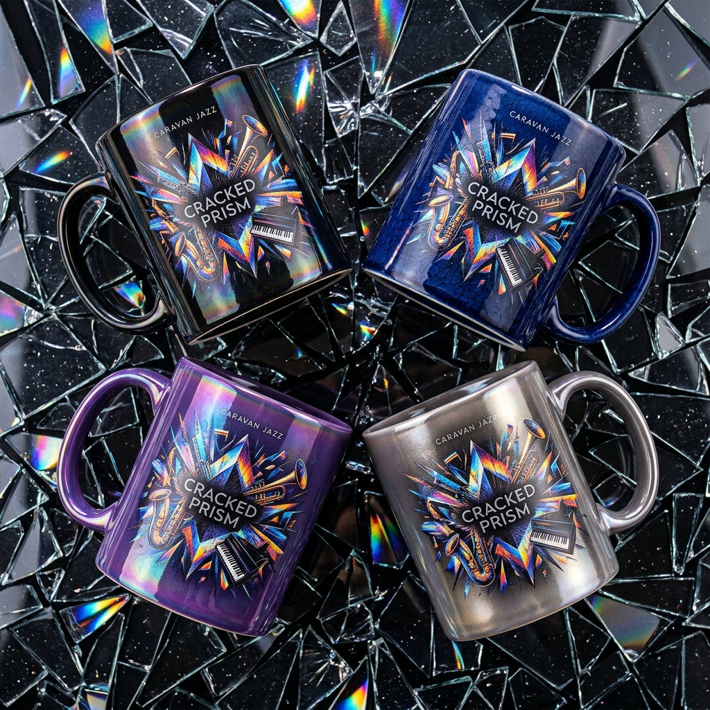 Caravan Jazz — Cracked Prism Mug — design 2