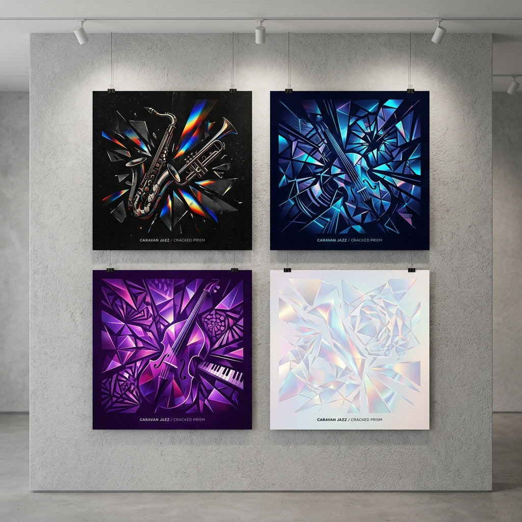 Caravan Jazz — Cracked Prism Poster — design 2