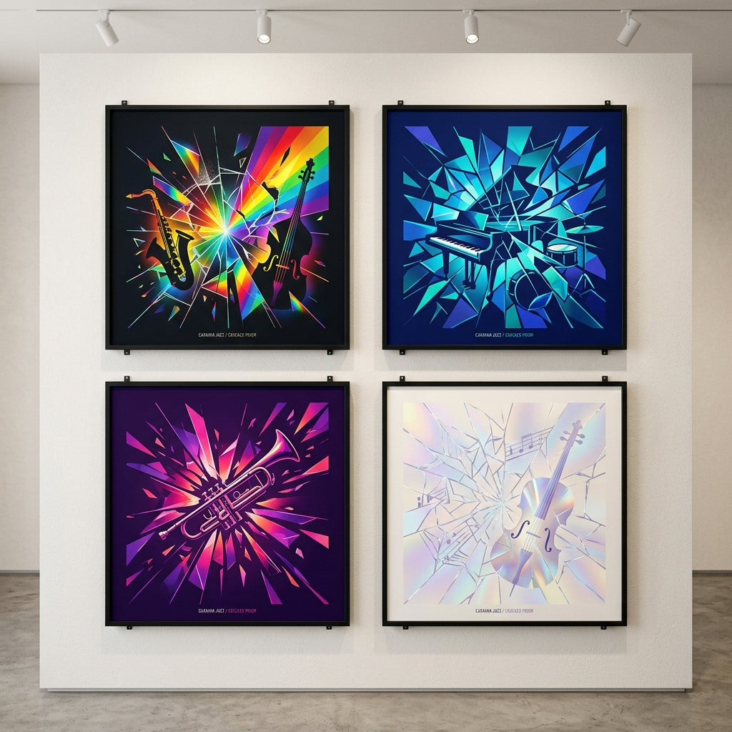 Caravan Jazz — Cracked Prism Poster — design 3