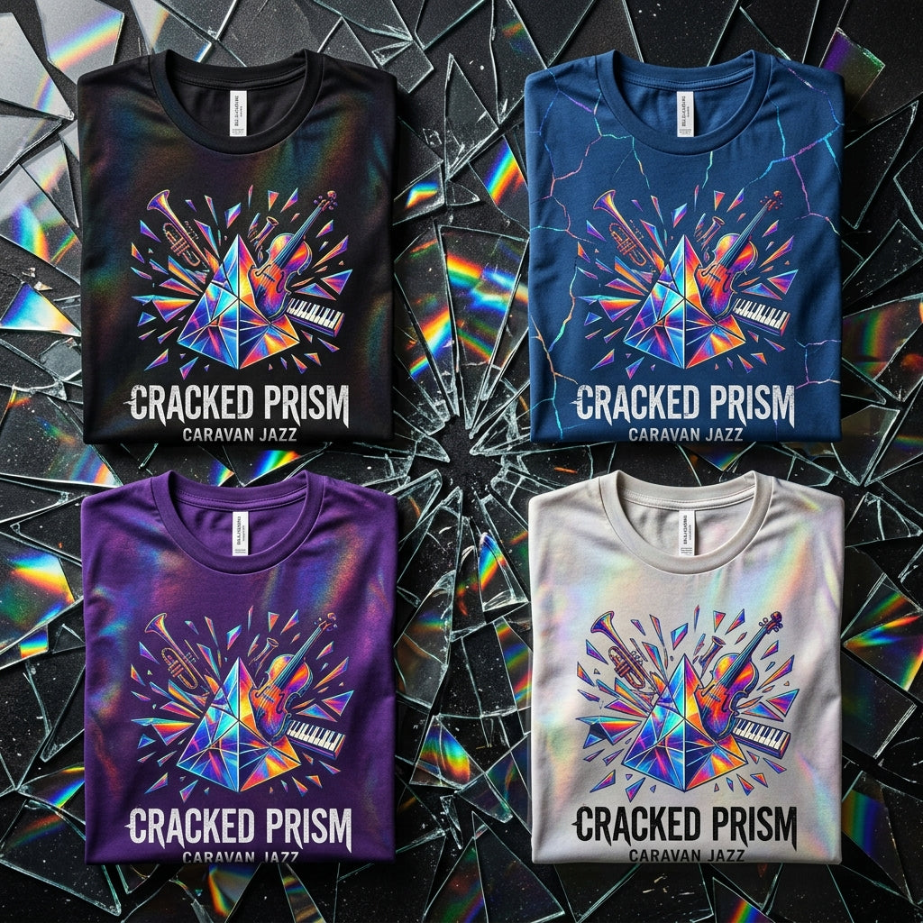 Caravan Jazz — Cracked Prism Tee — design 3