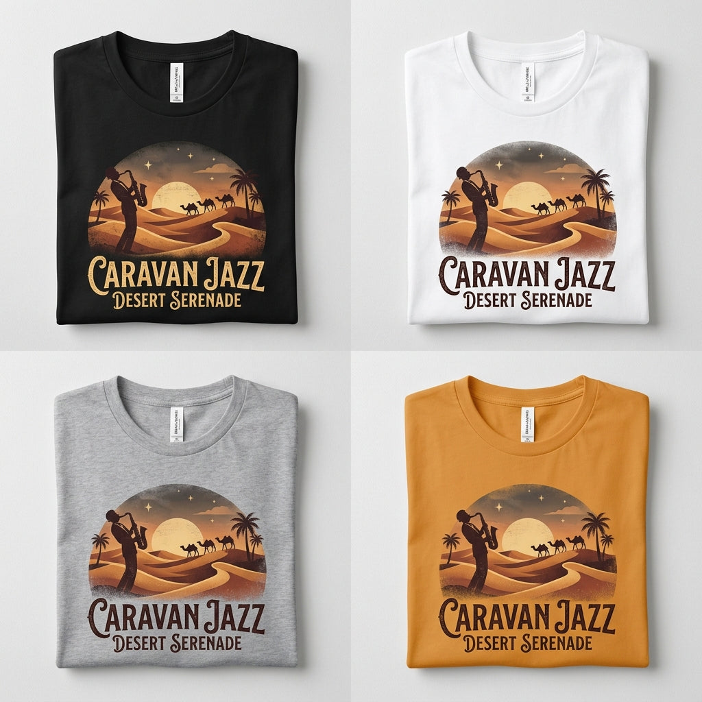 Caravan Jazz — Desert Serenade Tee — design 1