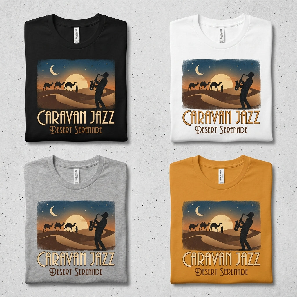 Caravan Jazz — Desert Serenade Tee — design 3