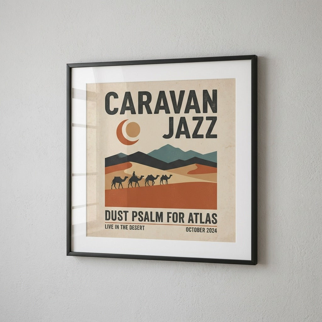 Caravan Jazz — Dust Psalm for Atlas Poster — design 1