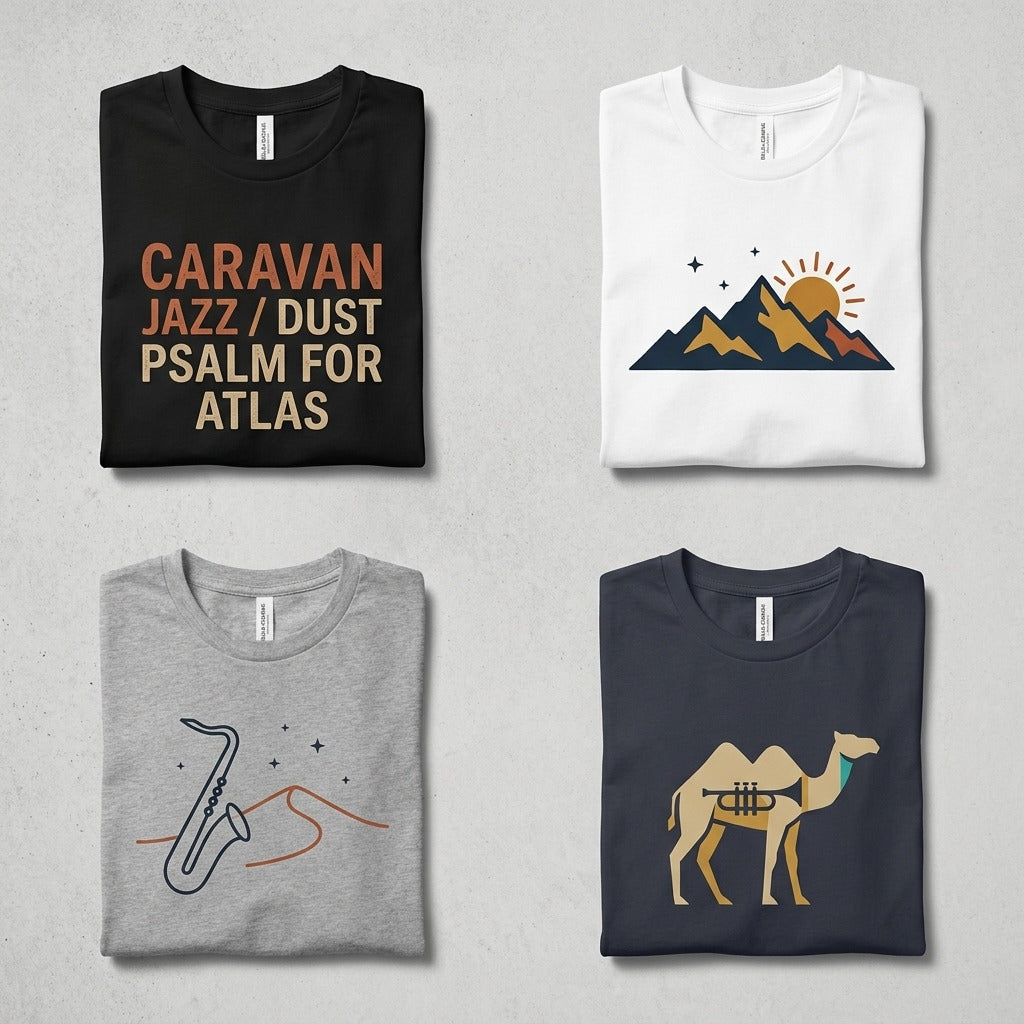 Caravan Jazz — Dust Psalm for Atlas Tee — design 3