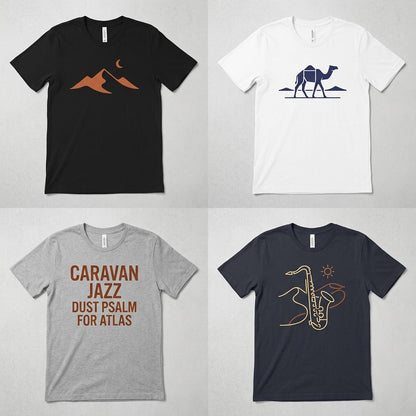Caravan Jazz — Dust Psalm for Atlas Tee — design 4