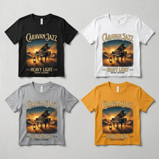 Caravan Jazz — Heavy Light Tee — design 1