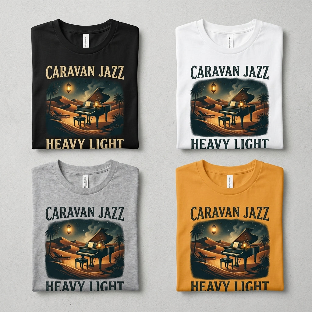 Caravan Jazz — Heavy Light Tee — design 2