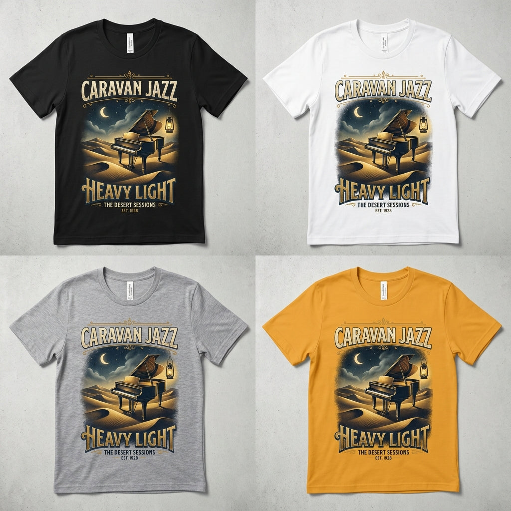 Caravan Jazz — Heavy Light Tee — design 3