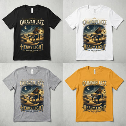 Caravan Jazz — Heavy Light Tee — design 3