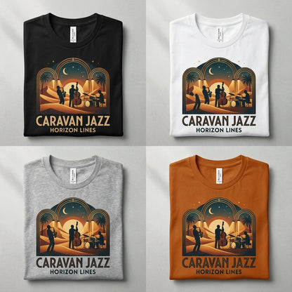 Caravan Jazz — Horizon Lines Tee — design 1