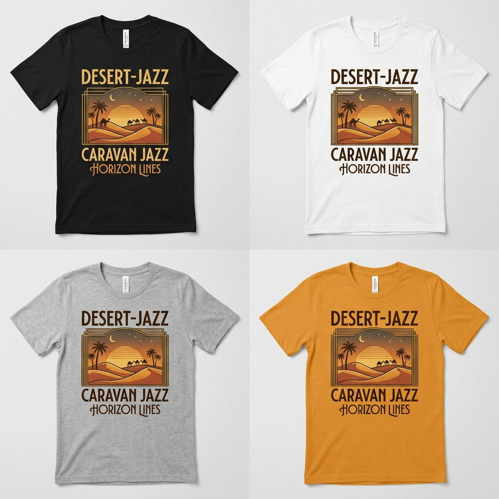 Caravan Jazz — Horizon Lines Tee — design 2