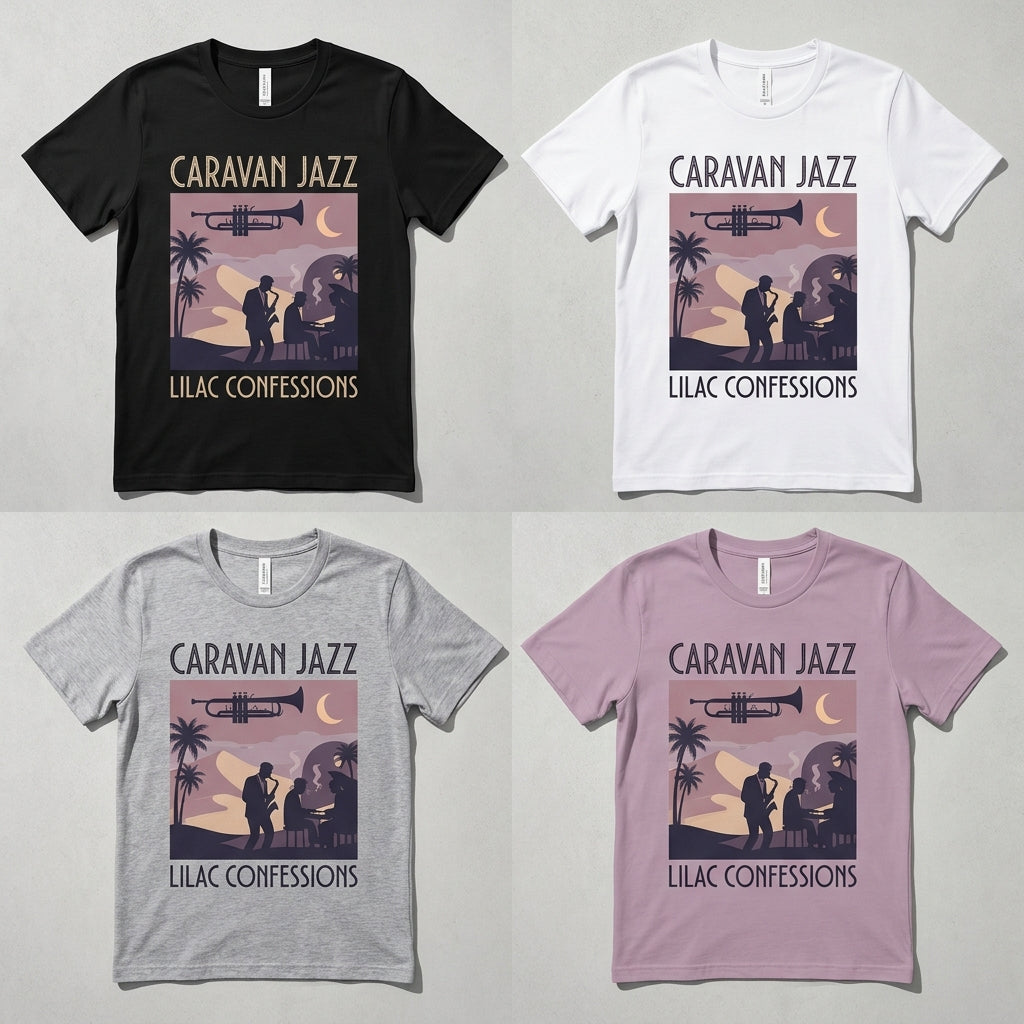 Caravan Jazz — Lilac Confessions Tee — design 1