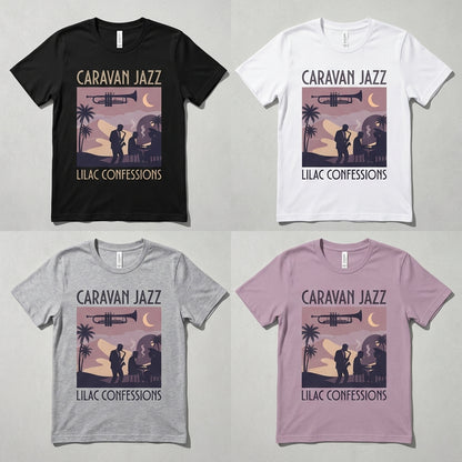 Caravan Jazz — Lilac Confessions Tee — design 1