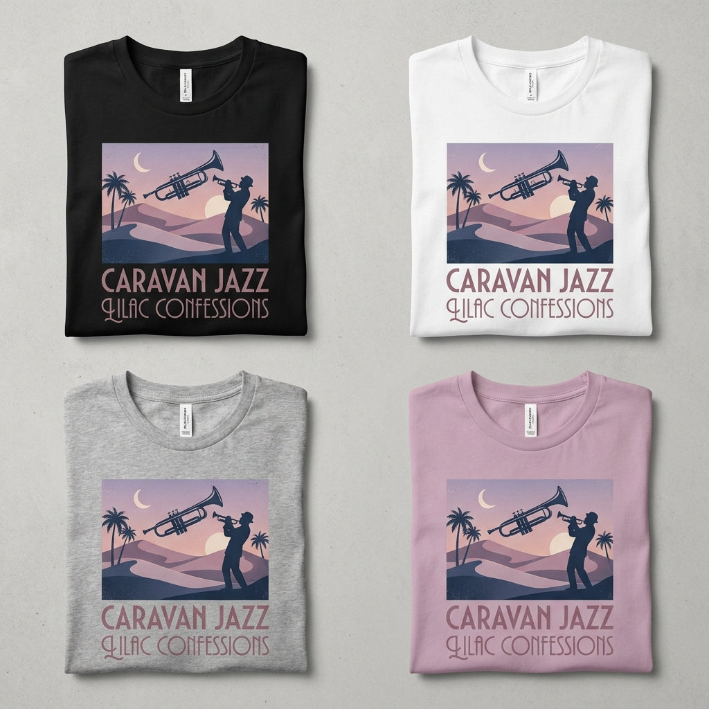 Caravan Jazz — Lilac Confessions Tee — design 2